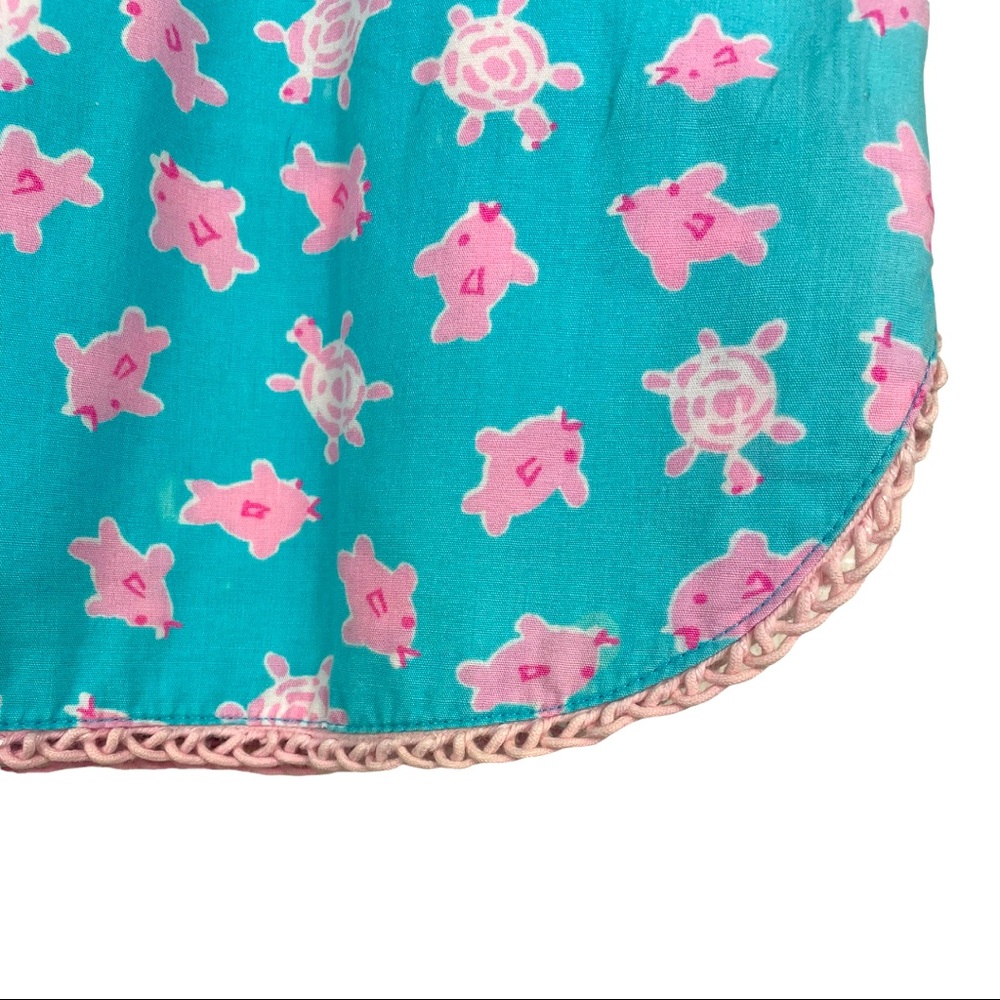 LILY PULITZER vintage fish turtles print skirt sz 10 - Picture 5 of 9